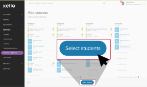 Add courses page. Several of the grade-by-grade subjects have been filled in. The "Select students" button is highlighted with the cursor selecting it